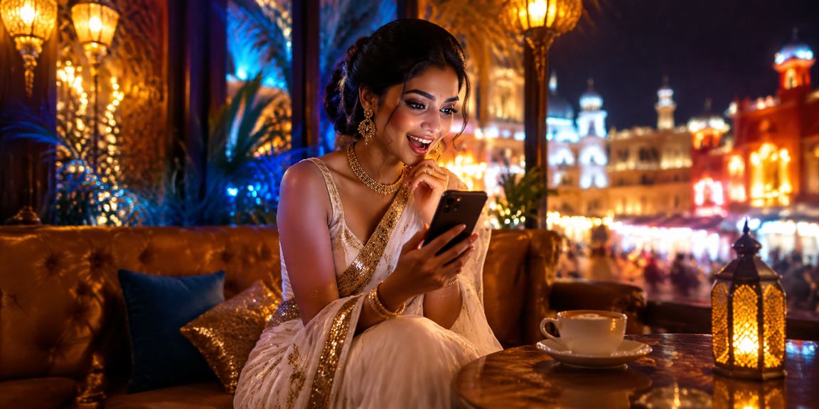 Mobile casino player in India placing bets