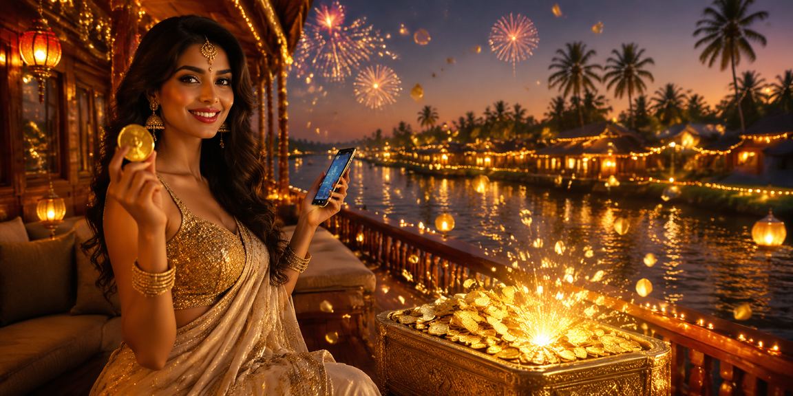 Mobile sports betting interface on Kerala smartphone during Diwali festival